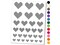 Cross Stitched Heart Temporary Tattoo Water Resistant Fake Body Art Set Collection